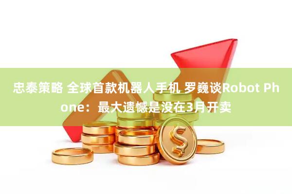 忠泰策略 全球首款机器人手机 罗巍谈Robot Phone：最大遗憾是没在3月开卖